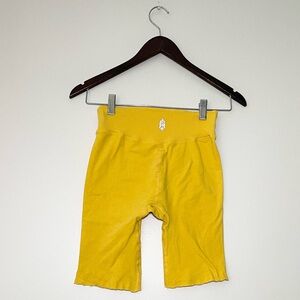 Free People Sunray Yellow Gone Adrift Bike Shorts